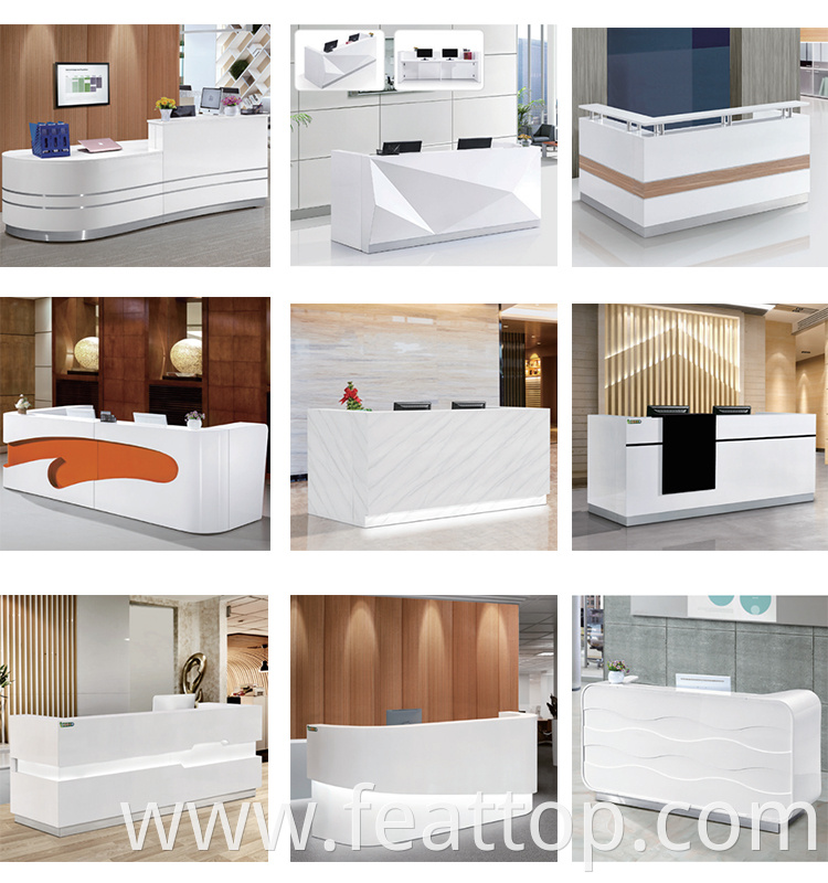 High quality modern salon white SPA reception counter table